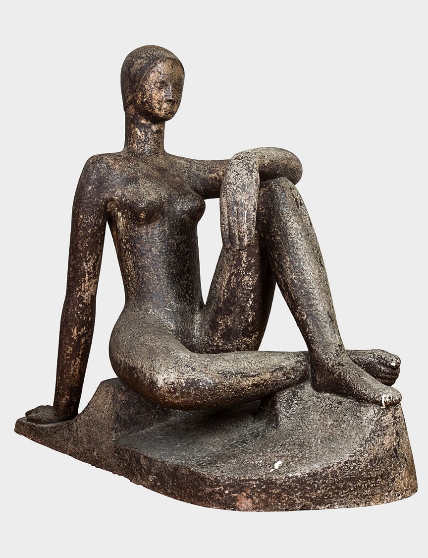 Rzeźba w gipsie przedstawiająca lekkoatletkę