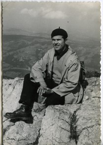 Władysław Borzęcki na wycieczce w górach